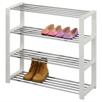 Etagère à chaussures ARINA, 4 tablettes, blanc