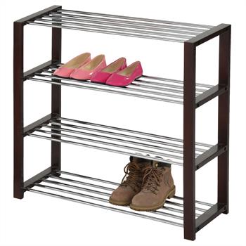 Etagère à chaussures ARINA, 4 tablettes, brun