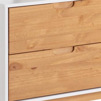 Sideboard TIVOLI, Kiefer massiv weiß, mit 2 Türen und Schubladen