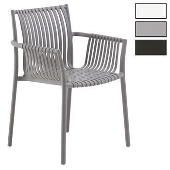 Lot de 4 chaises de jardin OLEA en plastique