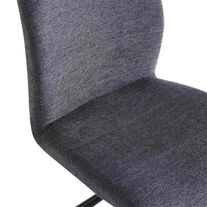 Lot de 2 chaises de salle à manger TAURUS en tissu gris