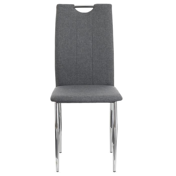 Lot de 4 chaises APOLLO, en tissu gris