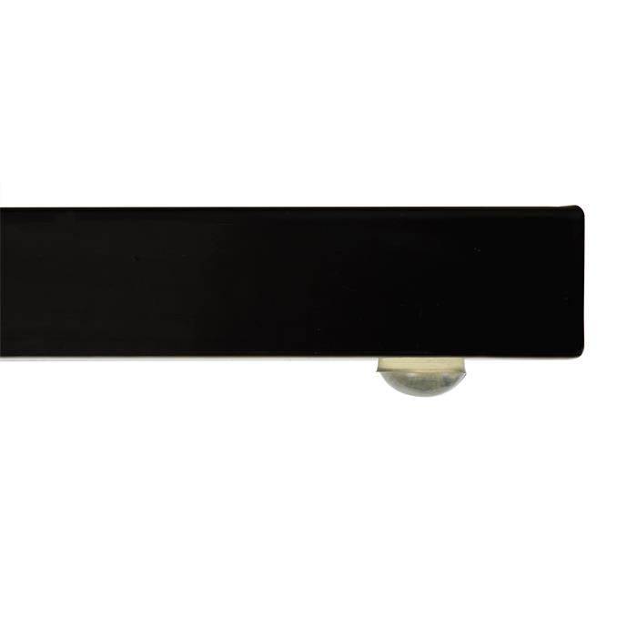 Table d'appoint rectangulaire DEBORA, en métal noir et décor béton foncé