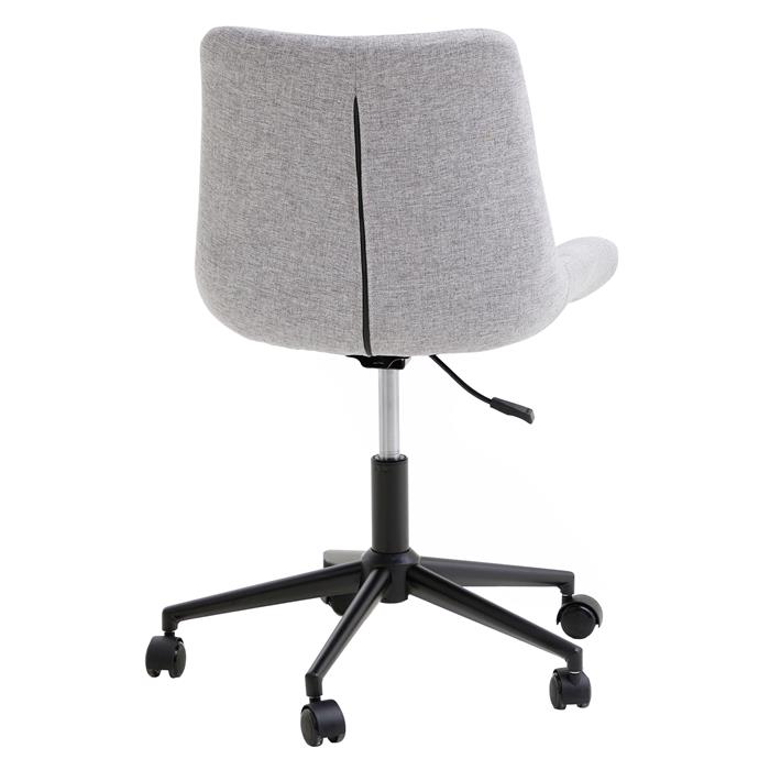 Chaise de bureau TALIA, en tissu gris