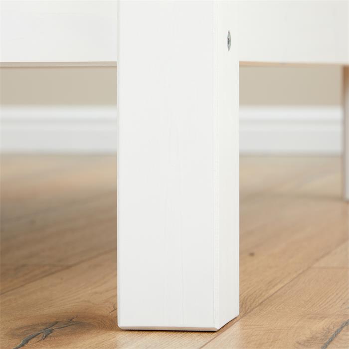 Stapelbett RINO 80x200 cm, Kiefer massiv in weiß