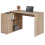 Bureau d'angle ISOTTA avec meuble de rangement, décor chêne sonoma