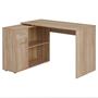 Bureau d'angle ISOTTA avec meuble de rangement, décor chêne sonoma