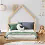 Lit enfant ELOA type Montessori, couchage 90x200 cm, en pin massif naturel