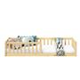 Lit enfant GUSTAVO type Montessori, couchage 90x200 cm, en pin massif naturel