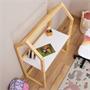 Bureau enfant évolutif TINA en forme de maison, en pin massif naturel et blanc