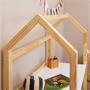 Bureau enfant évolutif TINA en forme de maison, en pin massif naturel et blanc