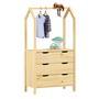 Commode AMIRA type Montessori, avec 3 tiroirs, en pin massif naturel