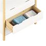 Commode AMIRA type Montessori, avec 3 tiroirs, en pin massif naturel et blanc